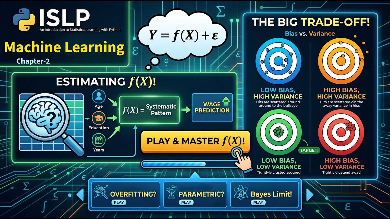 Machine Learning ISLP Chapter-2 | Statistical Learning | Machine Learning Complete Playlist  AI & ML