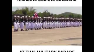 The Amazing Domino Soldiers At Thailand Military Ground
