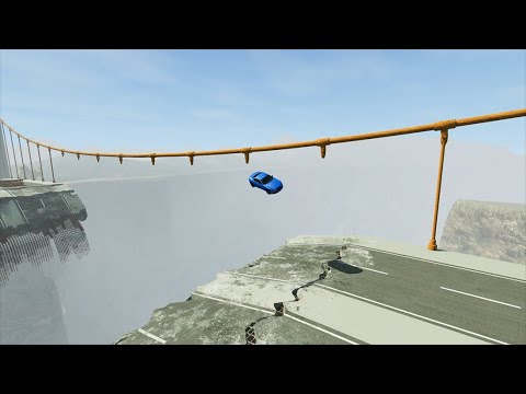 Car vs Broken Bridge | Car Jump Over Bridge - BeamNG.Drive