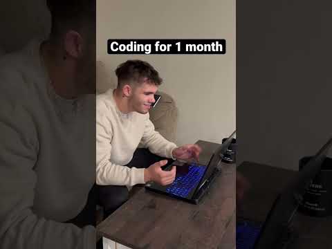 Coding for 1 Month Versus 1 Year #shorts #coding