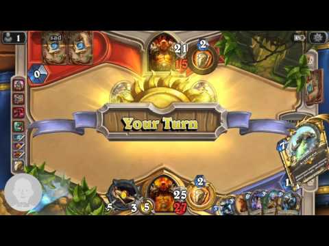 Warrior using Golden monkey in Hearthstone: Heroes of Warcraft. Samsung Galaxy S7 Edge.