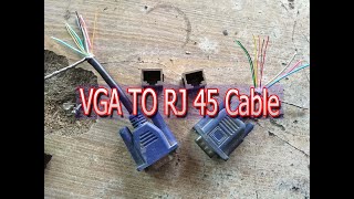 How To Make VGA to RJ45 at Home ,How to connect Ethernet Cable to VGA Cable Connector,