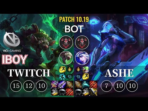 VG iBoy Twitch vs Ashe Bot - KR Patch 10.19