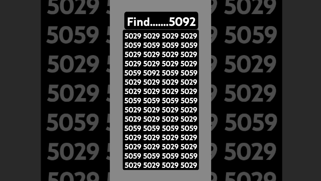 Are you ginius Find it' hidden number 5092 In 5 Second #5092 #shorts #youtubeshort