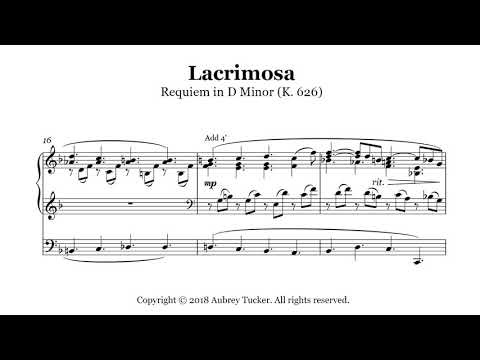 Organ: Lacrimosa from Requiem in D minor (K. 626) - W. A. Mozart