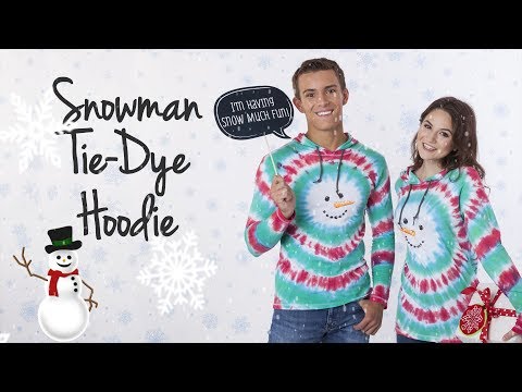 DIY Tie-Dye Snowman Ugly Sweater Hoodie 