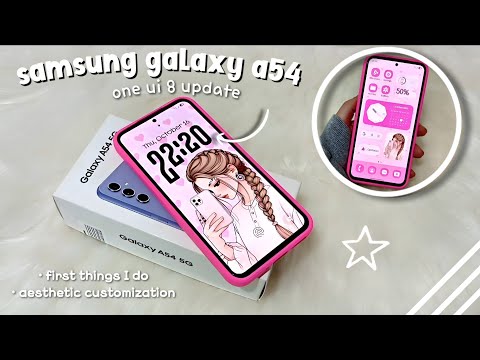 oneui8 aesthetic customization ✨️ custom lock screen, widgets, icons tutorial samsung a54 💜 update