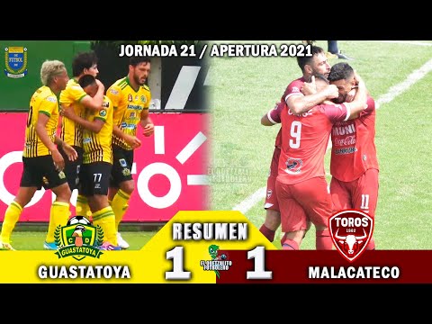 EMPATE DE ÚLTIMO MINUTO Guastatoya 1 vs Malacateco 1 /RESUMEN Y GOLES/ Jornada 21 Apertura 2021