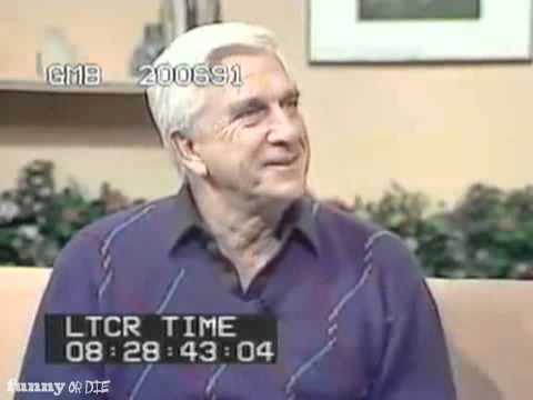 Late great Leslie Nielsen and his farting machine.