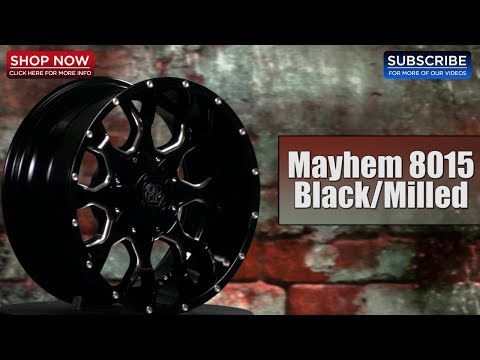 MAYHEM WHEELS 8015 Black with Milled Spokes