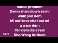 Shenseea - ShenYang Anthem lyrics Shenseea - ShenYang Anthem lyrics