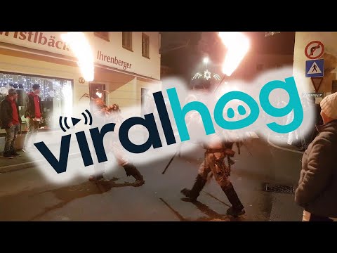 Krampus Parade Shows Scary Christmas Traditions || ViralHog