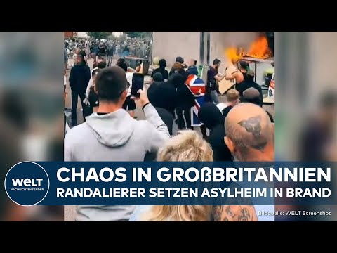 SOUTHPORT: Chaos nach Bluttat in Großbritannien! Randalierer attackieren Asylunterkunft