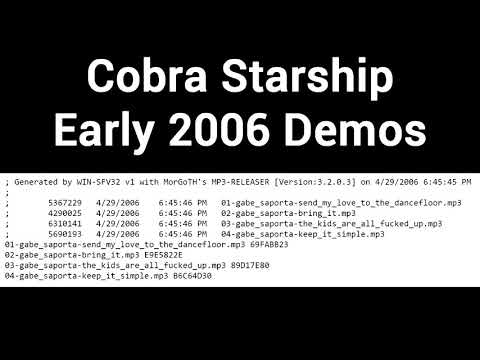 Cobra Starship - Early 2006 Demos (Remastered)