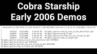 Cobra Starship - Early 2006 Demos (Remastered)