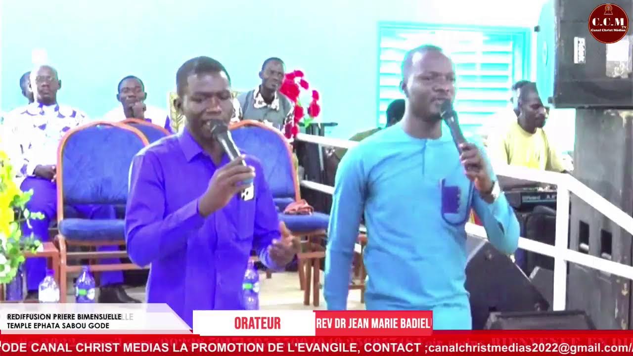 REV DR JEAN MARIE -BADIEL  -LA PLACE DE LA PRIERE DANS L'EGLISE PRIMITIVE-EGLISE EPHATA SABOU-GODE