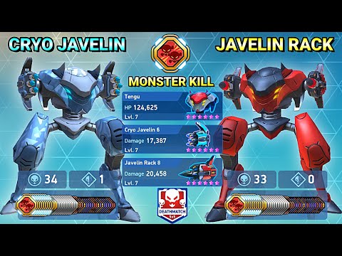 Tengu with Cryo Javelin 6 - Javelin Rack 8 - Monster Kill - Mech Arena