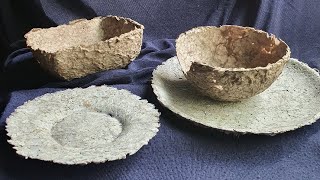 Paper Mache || Recycling old papers into Bowls / Plates