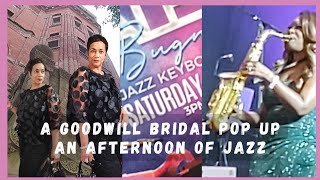 CHECKING OUT WEDDING DRESSES AT GOODWILL POP UP | A JAZZ EVENT #fashion #goodwill #ootd