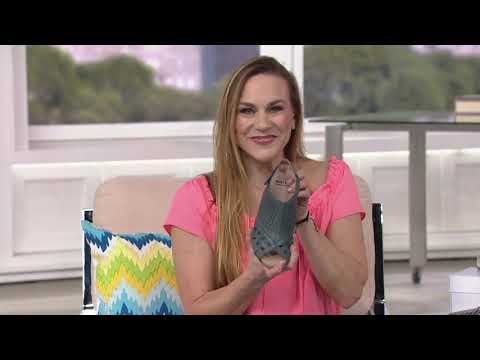 Earth Leather Perforated Wedge Sandals- Pisa Galli on QVC