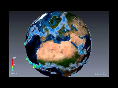 Animation globaler täglicher Niederschlag