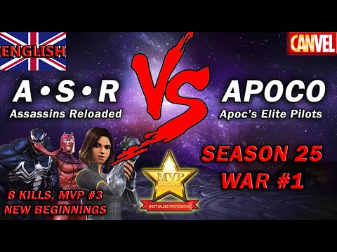 AW: A•S•R vs. APOCO | S25W1 | 8 Kills, MVP #3 | AIMING TOP 3, SO CLOSE - Marvel Contest of Champions