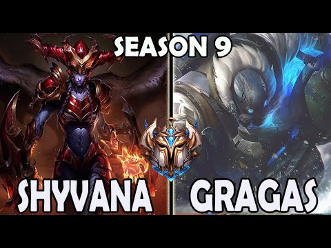 Shyvana vs Gragas JUNGLE Rank #32 Challenger NA