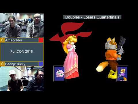 FortCON 2018 - Losers QF Doubles - (Fox/Marth/Peach) Amac/1der vs Baenji/Ducky (Fox/Jigglypuff)