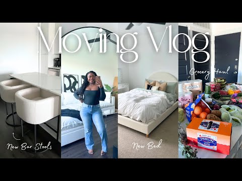 MOVING VLOG | New Bar Stools, Trader Joes Haul + New Bed