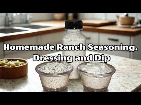 Homemade Ranch Three Ways: Seasoning, Dressing & Dip!