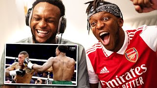 ksi reacts to my 6th pro fight knockout 
