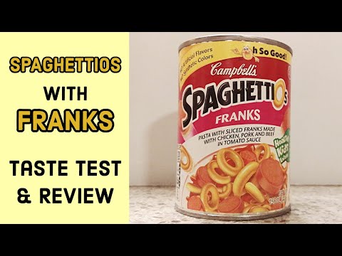 SPAGHETTIOS WITH FRANKS made of Beef Pork and Chicken...