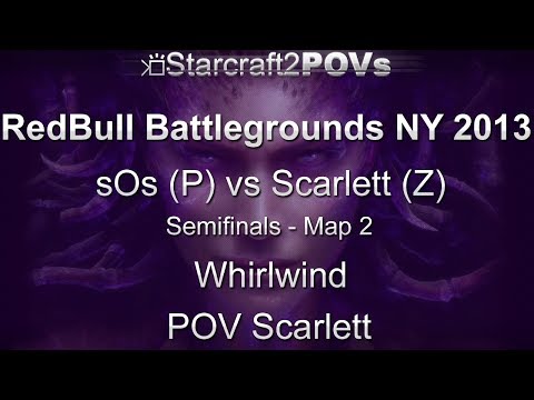 SC2 HotS - Red Bull NY 2013 - sOs vs Scarlett - Semifinals - Map 2 - Whirlwind - Scarlett