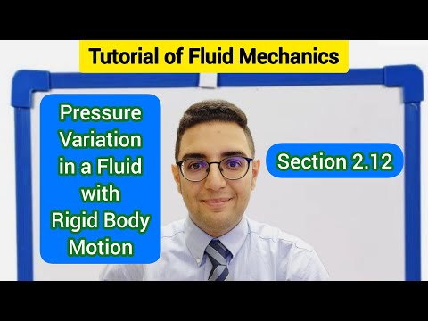 Tutorial - Fluid Mechanics 1-Chapter 2-Sec 2.12 - Pressure Variation in Fluid with Rigid Body Motion