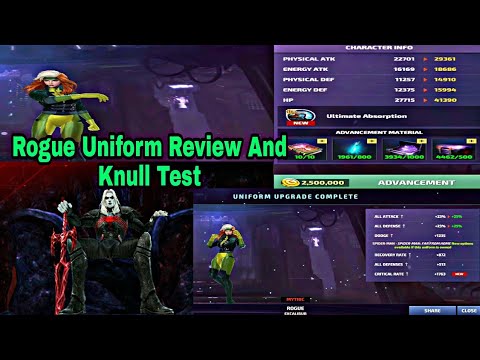 Rogue New Uniform Review And Knull Test - Marvel Future Fight