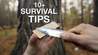 10+ Bushcraft Tips & Survival Skills | Knife | Fishing | Food