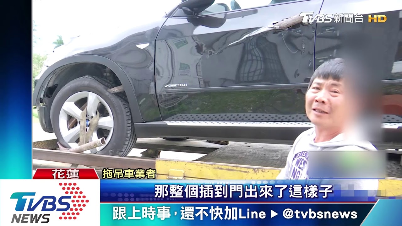 偏一點就傷人! 護欄鋼管插車輪穿門板