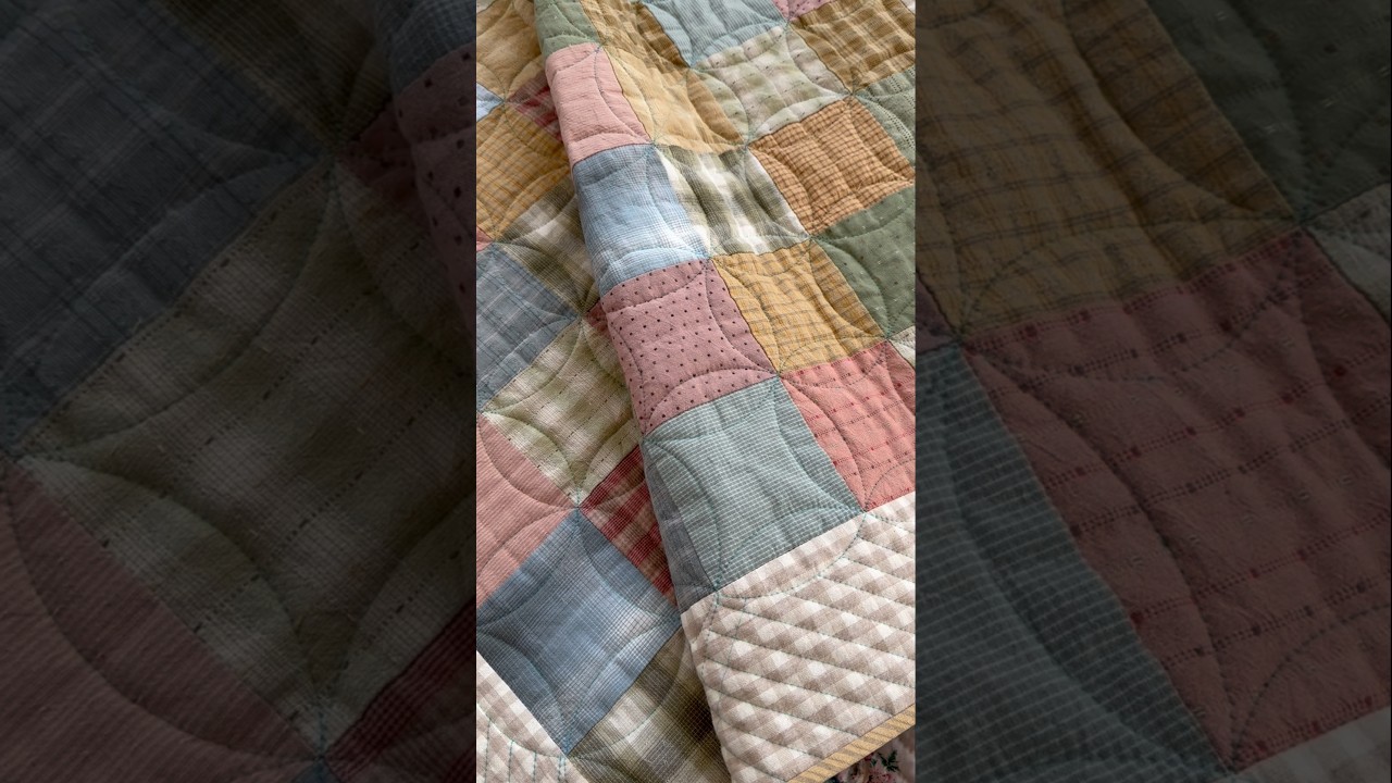 パッチワークキルト🤍Handmade Quilt Tutorial #shorts
