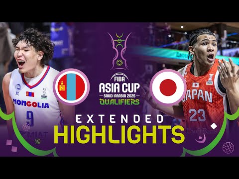 Mongolia 🇲🇳 v Japan 🇯🇵 | Extended Highlights | FIBA Asia Cup 2025 Qualifiers