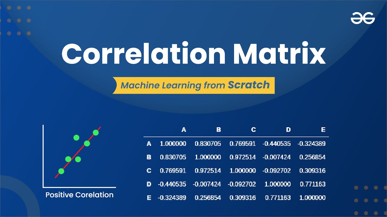 Correlation Matrix | Machine Learning from Scratch | Upskill with GeeksforGeeks