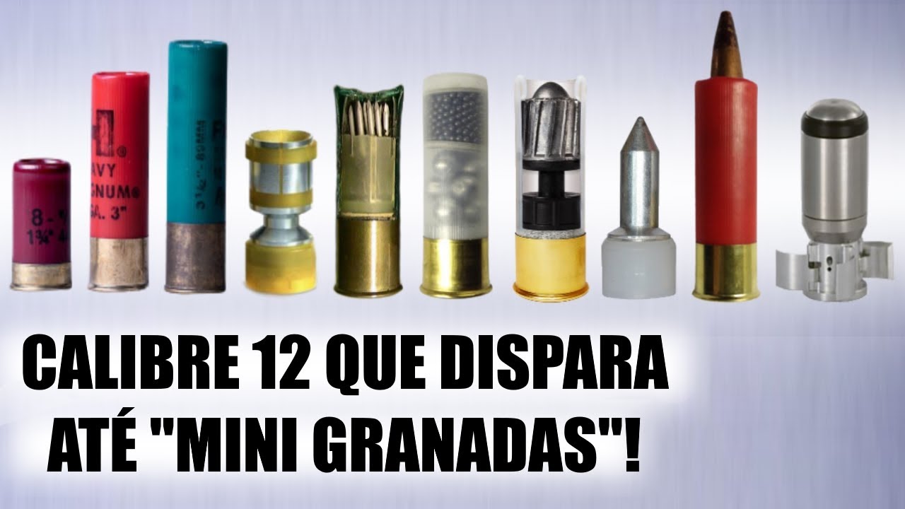 Quais munições letais uma espingarda pode disparar?