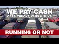 We Pay Cash For Unwanted, Old, Wrecked and Junk Cars, Trucks, Vans and SUVs. Running or Not. Towing is available. Call us today for a quote.