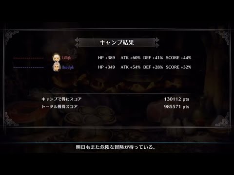 マルチ肉キャンプ ATK114%、DEF69%、SCORE76% ドラゴンズクラウン