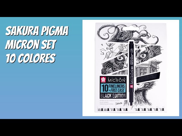 Vídeo relacionado con SAKURA Pigma Micron Bolígrafos Punta Calibrada Set de 6, Tinta negra permanente resistente al agua, Variedad de tamaños | Bolígrafos para escribir, dibujar y llevar un diario