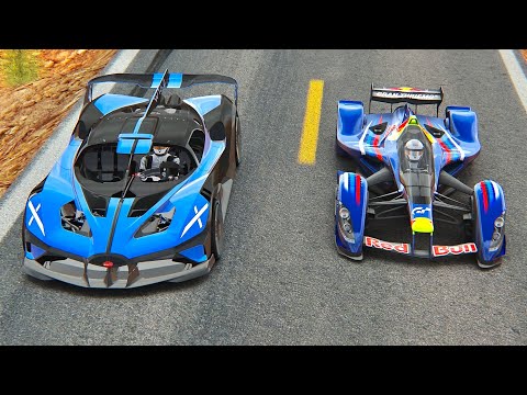 Bugatti Bolide vs Red Bull X2010 - Desert Drag Race