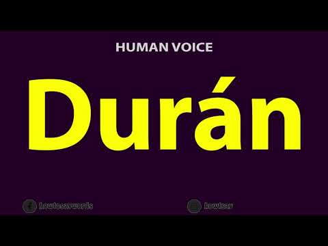 How to Pronounce Duran