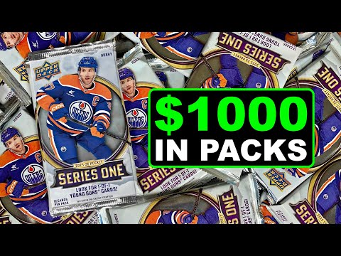 Opening $1000 Worth of Packs of 2025-26 Upper Deck Series 1 Hockey Hobby