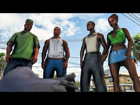 GTA San Andreas Remastered "Final Mission / Ending" RTX 4090 Gameplay - Realistic Graphics Mod!