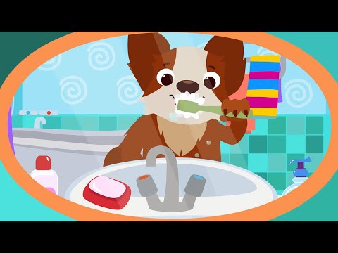 КОТЭ ТВ - Зубки + Купаемся - Песенки для  детей и малышей как надо чистить зубки!