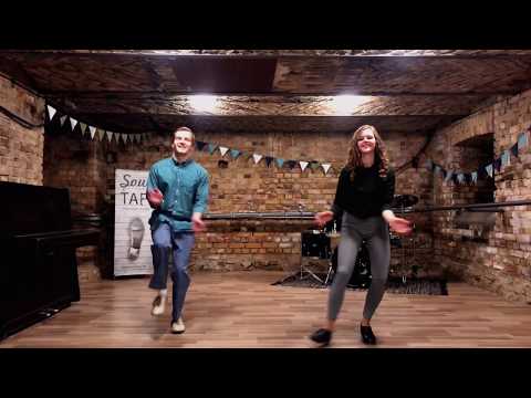 Tap dancer and Lindy hopper doing the "Shim Sham" together!